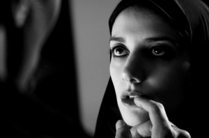 A girl walks home alone at night 4