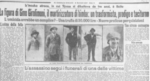 Uno dei tanti articoli sensazionalistici sul povero Girolimoni